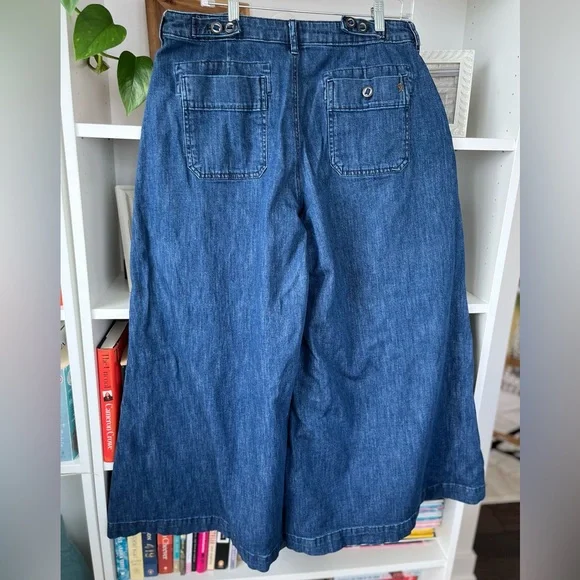 Pilcro/Anthropologie VERY Wide Leg Jeans Sz 31 - Picture 2 of 9